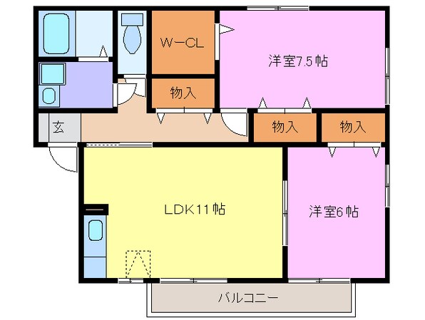 尾張星の宮駅 徒歩17分 2階の物件間取画像